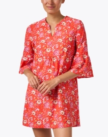 Front image thumbnail - Jude Connally - Kerry Red Floral Dress