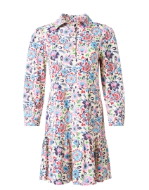 Product image thumbnail - Jude Connally - Henley Cream Multi Print Tiered Dress
