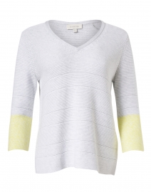 Grey and Yellow Cotton Sweater