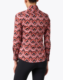 Back image thumbnail - Caliban - Red Multi Print Button Up Shirt