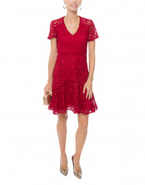 Lepage Red Lace Dress