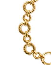 Front image thumbnail - Ben-Amun - Textured Gold Toggle Necklace