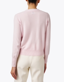 Back image thumbnail - Allude - Pink Wool Cashmere Cardigan