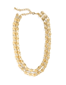 Gold Swirl Two Strand Necklace