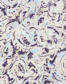 Fabric image thumbnail - Leggiadro - Blue Paisley Printed Modal Cashmere Scarf