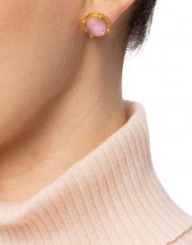 Honey Rose Pink Crystal Stud Earring