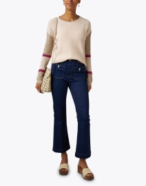Look image thumbnail - Lisa Todd - Beige Stitch Cotton Sweater