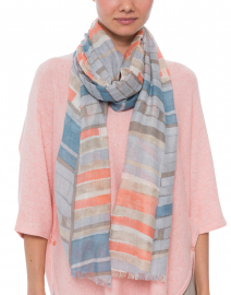 Delaunay Sunkist Print Silk and Cashmere Scarf