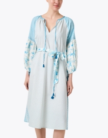 Front image thumbnail - D'Ascoli - Avah Blue Multi Print Dress