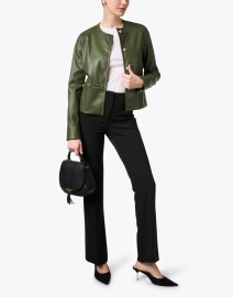 Look image thumbnail - Susan Bender - Green Leather Jacket