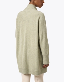 Back image thumbnail - Repeat Cashmere - Green Cashmere Cardigan