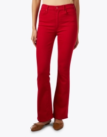 Front image thumbnail - Mother - The Weekender Red Flare Jean