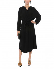 Nolan Black Silk Georgette Dress