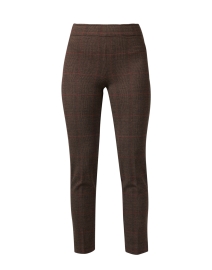 Product image thumbnail - Avenue Montaigne - Pars Brown Check Stretch Pull On Pant