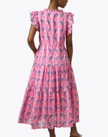Back image thumbnail - Oliphant - Pink Print Cotton Dress
