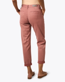 Back image thumbnail - AG Jeans - Caden Blush Pink Stretch Cotton Pant