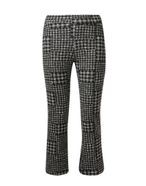 Leo Black and White Boucle Check Print Pull On Pant