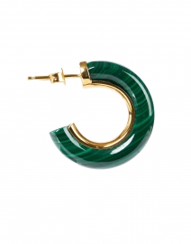 Fabric image thumbnail - Nest - Malachite Green Small Hoop Earrings
