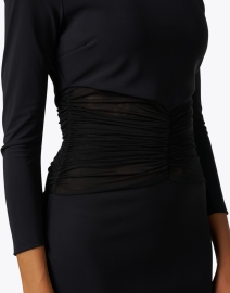 Extra_1 image thumbnail - Chiara Boni La Petite Robe - Celand Black Sheer Ruched Dress