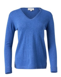 Product image thumbnail - Kinross - Blue Cashmere Sweater