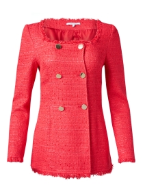Santorelli - Elara Red Tweed Jacket