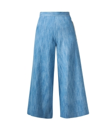 Product image thumbnail - Odeeh - Heather Blue Wide Leg Pant