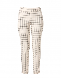 Pars Black and White Windowpane Pull On Pant