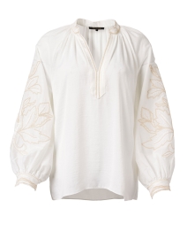 Grier White Embroidered Blouse