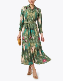 Look image thumbnail - Figue - Indiana Green Print Shirt Dress
