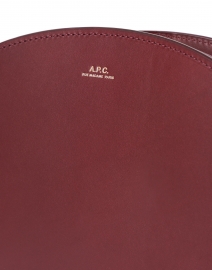 Extra_1 image thumbnail - A.P.C. - Wine Demi Lune Leather Crossbody Bag