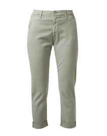 Caden Green Stretch Cotton Pant