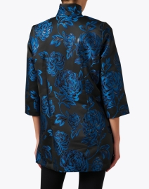 Back image thumbnail - Connie Roberson - Rita Black and Blue Floral Jacket