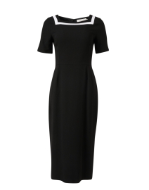Product image thumbnail - Jane - Davina Black Wool Crepe Dress