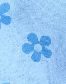 Fabric image thumbnail - Blue - Light Blue Floral Cotton Sweater