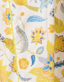 Fabric image thumbnail - Ro's Garden - Yellow Floral Embroidered Tunic Dress