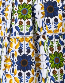 Fabric image thumbnail - Samantha Sung - Audrey Indigo Tile Print Stretch Cotton Dress