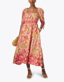 Look image thumbnail - Farm Rio - Pink and Yellow Multi Print Dress