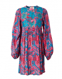Lucie Pink and Blue Paisley Printed Dress