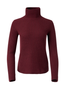 Burgundy Cashmere Turtleneck Sweater