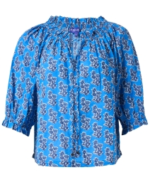 Havana Blue Print Cotton Top