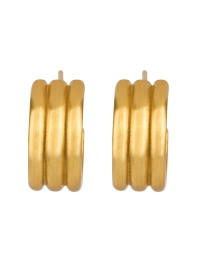 Gold Linear Mini Hoop Earrings