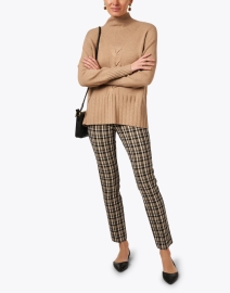Look image thumbnail - Peace of Cloth - Emma Neutral Plaid Pull On Pant
