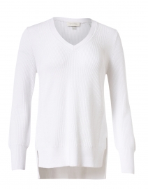 Product image thumbnail - Kinross - White Ribbed Cotton Sweater