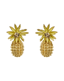 Oscar de la Renta - Flower Post Drop Earrings 