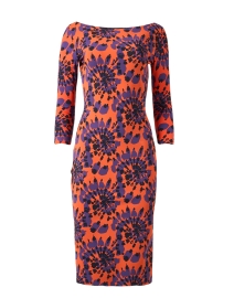 Product image thumbnail - Chiara Boni La Petite Robe - Tuby Orange Multi Print Dress