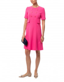 Brigitte Pink Wool Crepe Dress