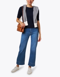Look image thumbnail - Repeat Cashmere - Navy Cashmere Sweater