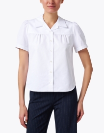 Front image thumbnail - Ines de la Fressange - Constance White Cotton Shirt