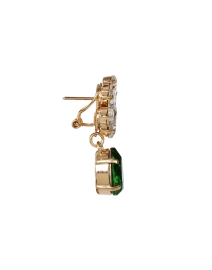 Back image thumbnail - Anton Heunis - Emerald Green Crystal Drop Earrings