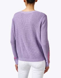 Back image thumbnail - Lisa Todd - Purple Stitch Cotton Sweater